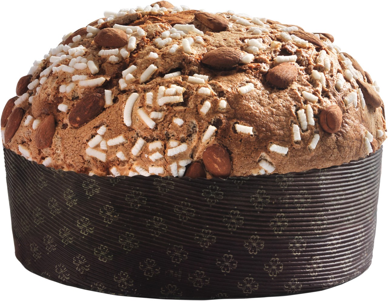 Fiasconaro Panettone alle mandorle di Sicilia (Sicilya bademleri ve kuru üzümleri) (1KG) Kırmızı Kutu. D&G Hediye Çantalı