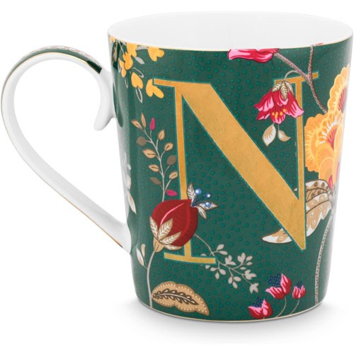Harfli Mug N Harfi Yeşil Renk 350 ml