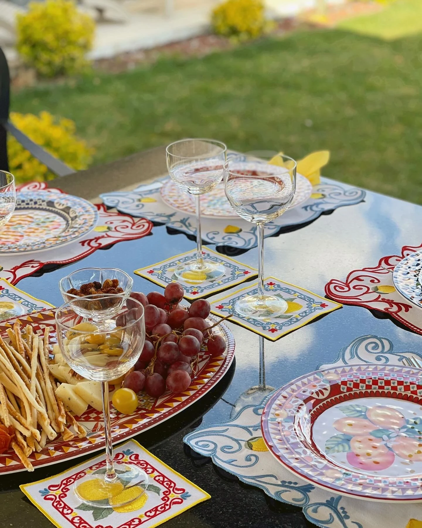 Portofino Limon Buketi Tabak Kırmızı Renk 21,5 cm