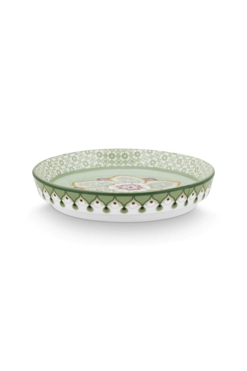 Lily & Lotus Porselen Çay Tabağı Yeşil Renk 9 cm