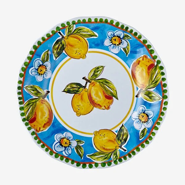 Mavi Melamin Yemek Tabağı 28 Cm Capri Collection by Chiara Alessi