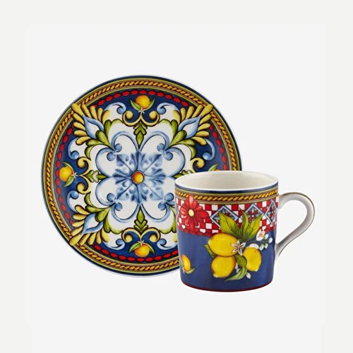 La Felicita Porselen Kahve Fincanı Mavi Renk 120 ml