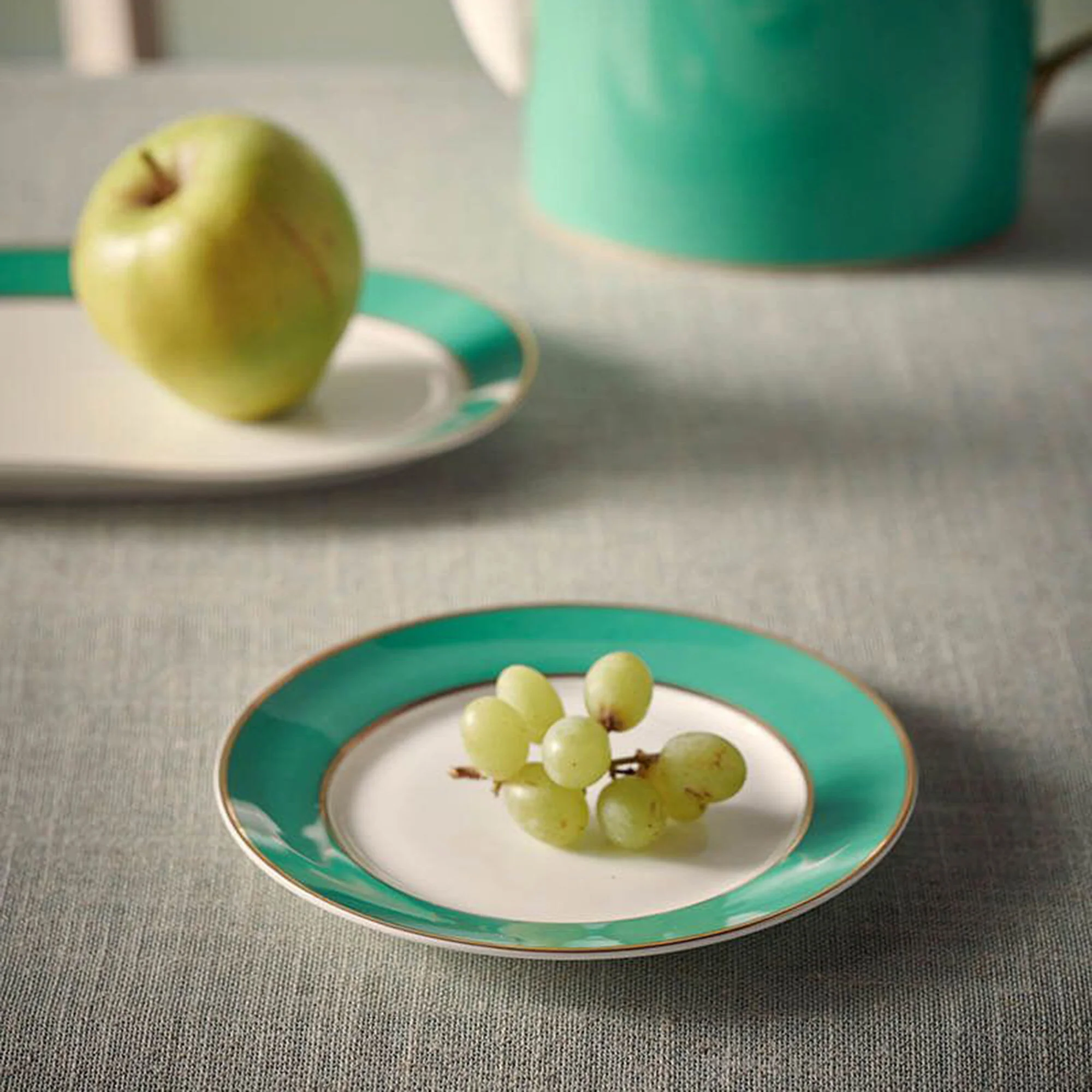 Chique Porselen Pasta Tabağı Yeşil Renk 17 cm