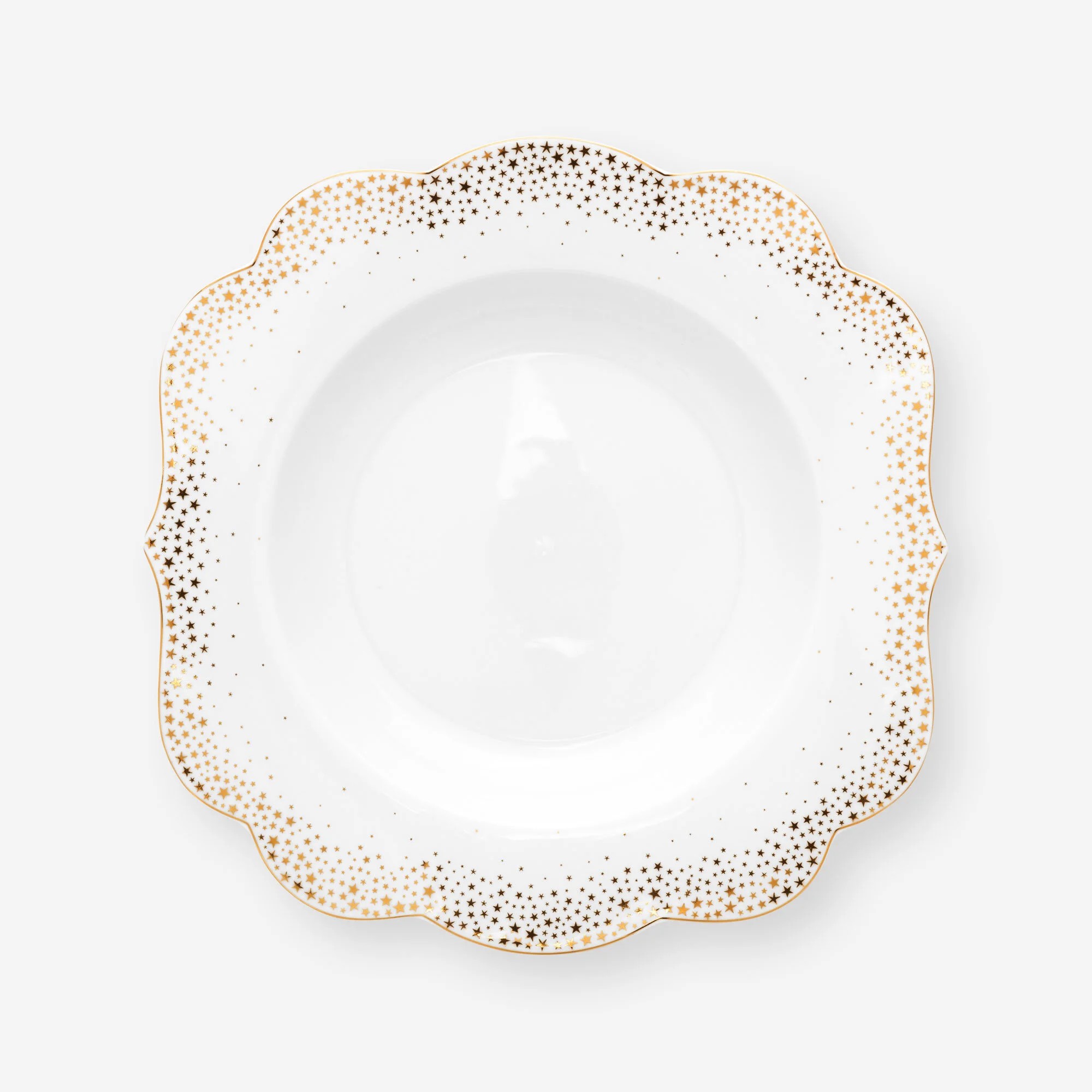 Beyaz Porselen Çukur Tabak 23,5 Cm Royal Gold White Collection by Pip Studio