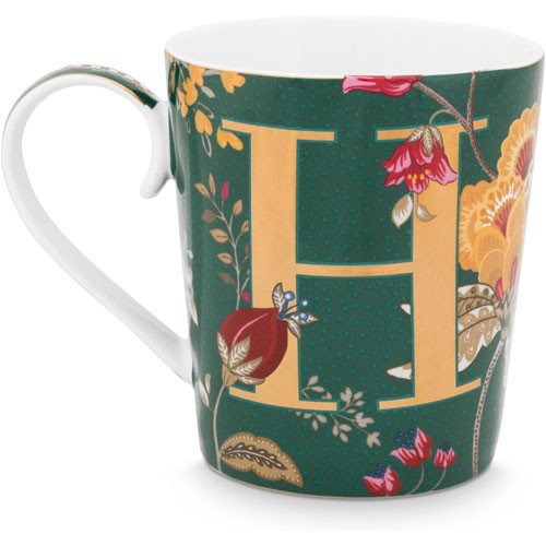 Harfli Mug H Harfi Yeşil Renk 350 ml