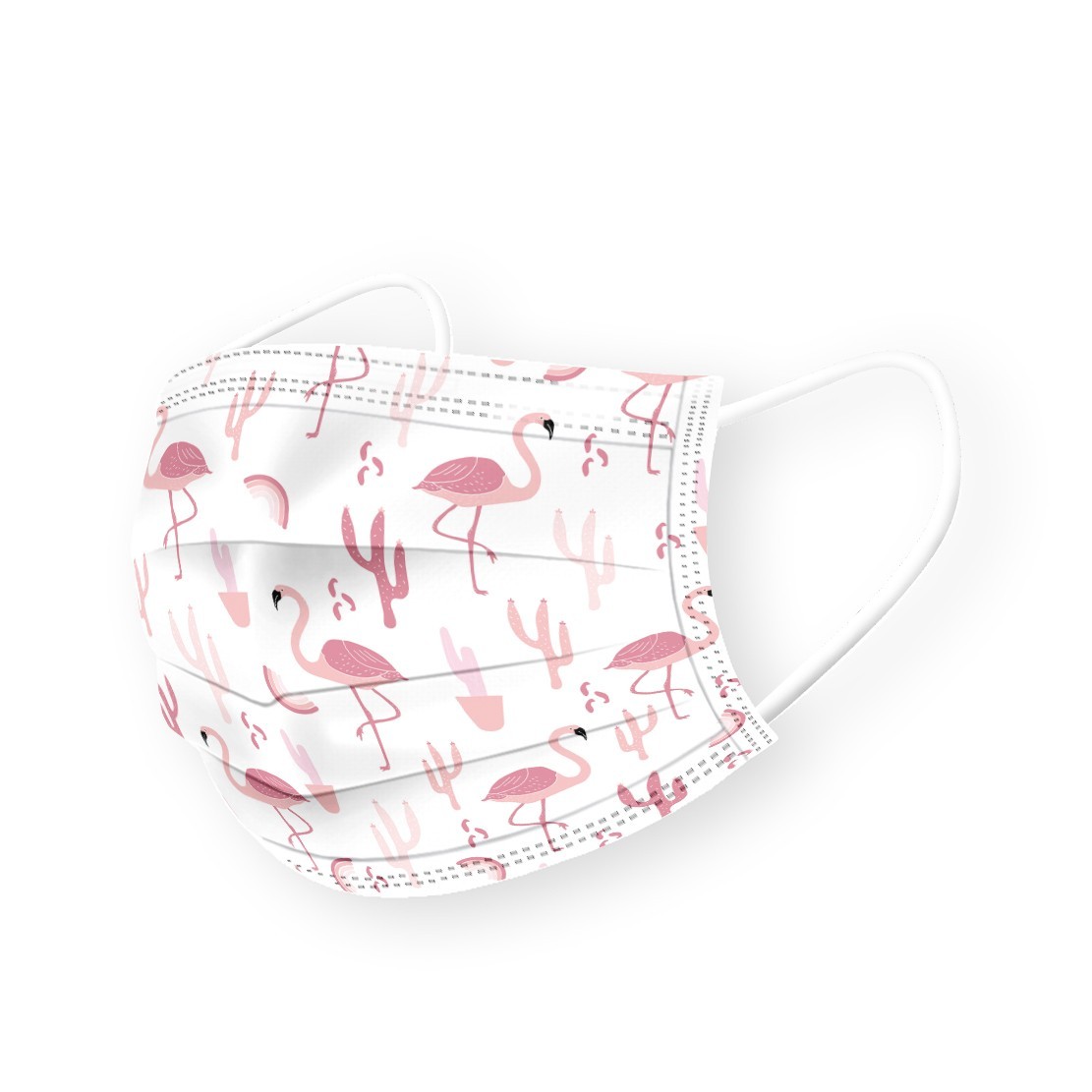 Einwegmaske für Erwachsene mit Flamingo-Muster