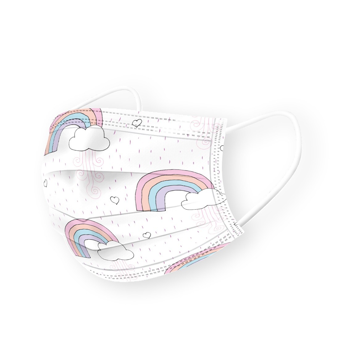 Mask Disposable Child Rainbow Pattern