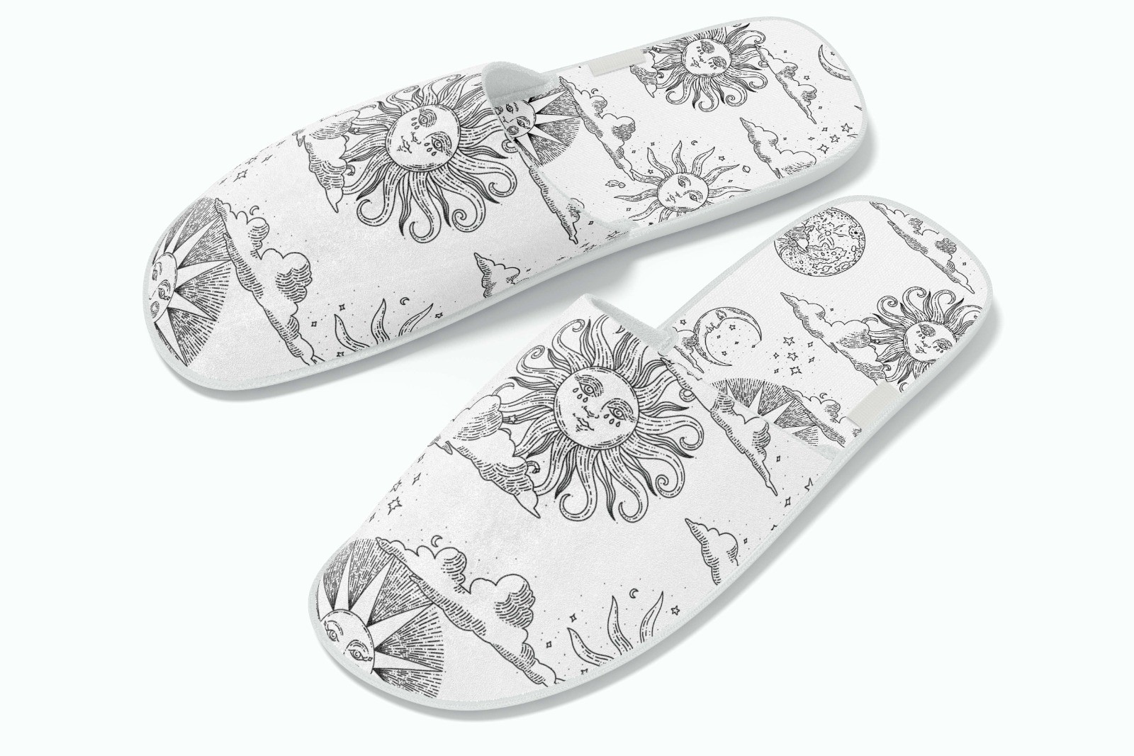 Astrology Pattern Printed House Slippers