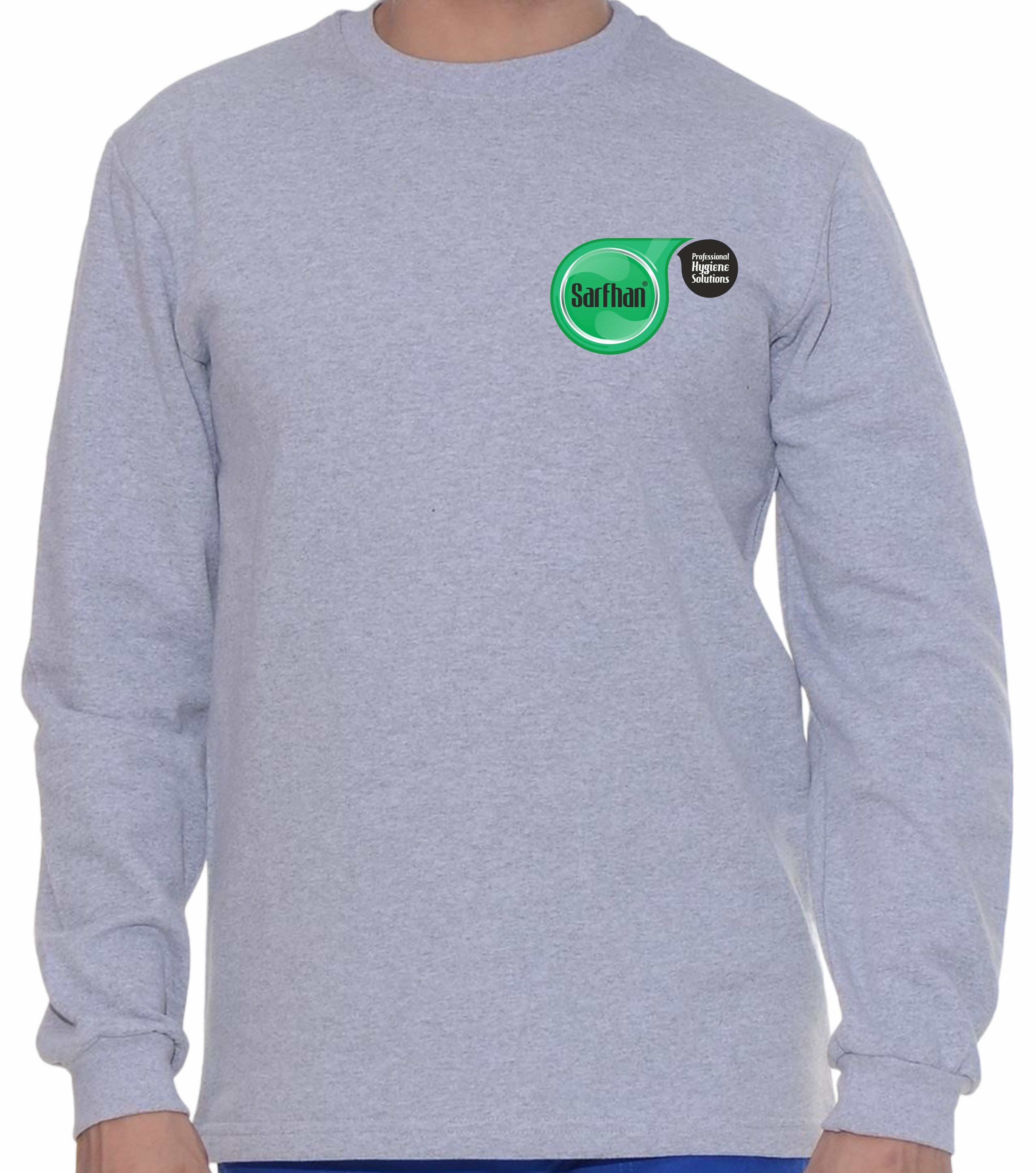 0 yaka Sweatshirt Logo Baskılı 