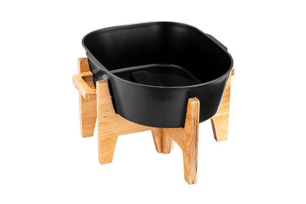 Pedicure Basin with Wooden Leg