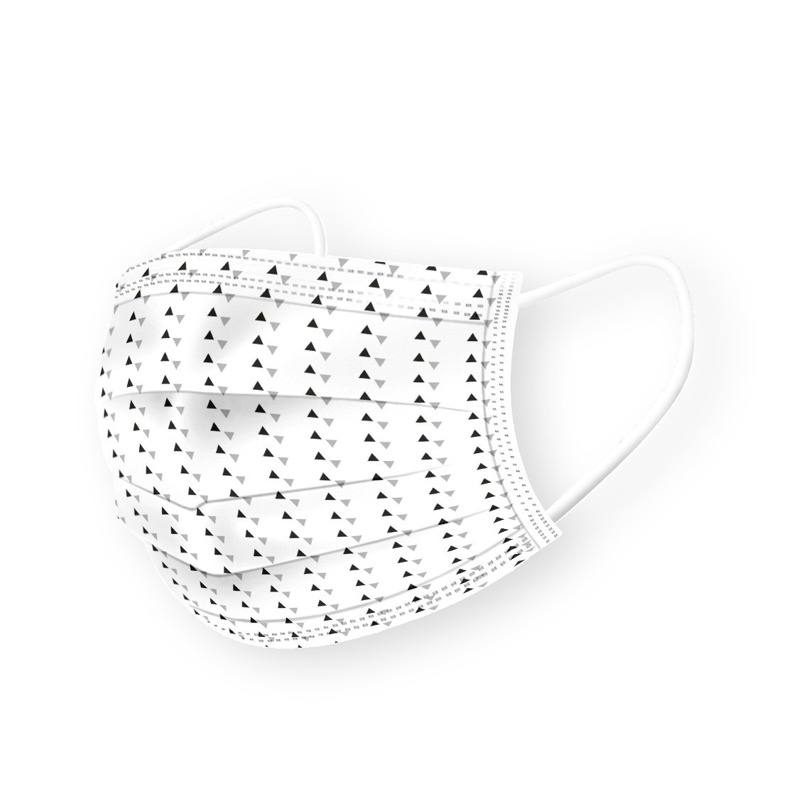  Mask Disposable For Adult Minimal Pattern White