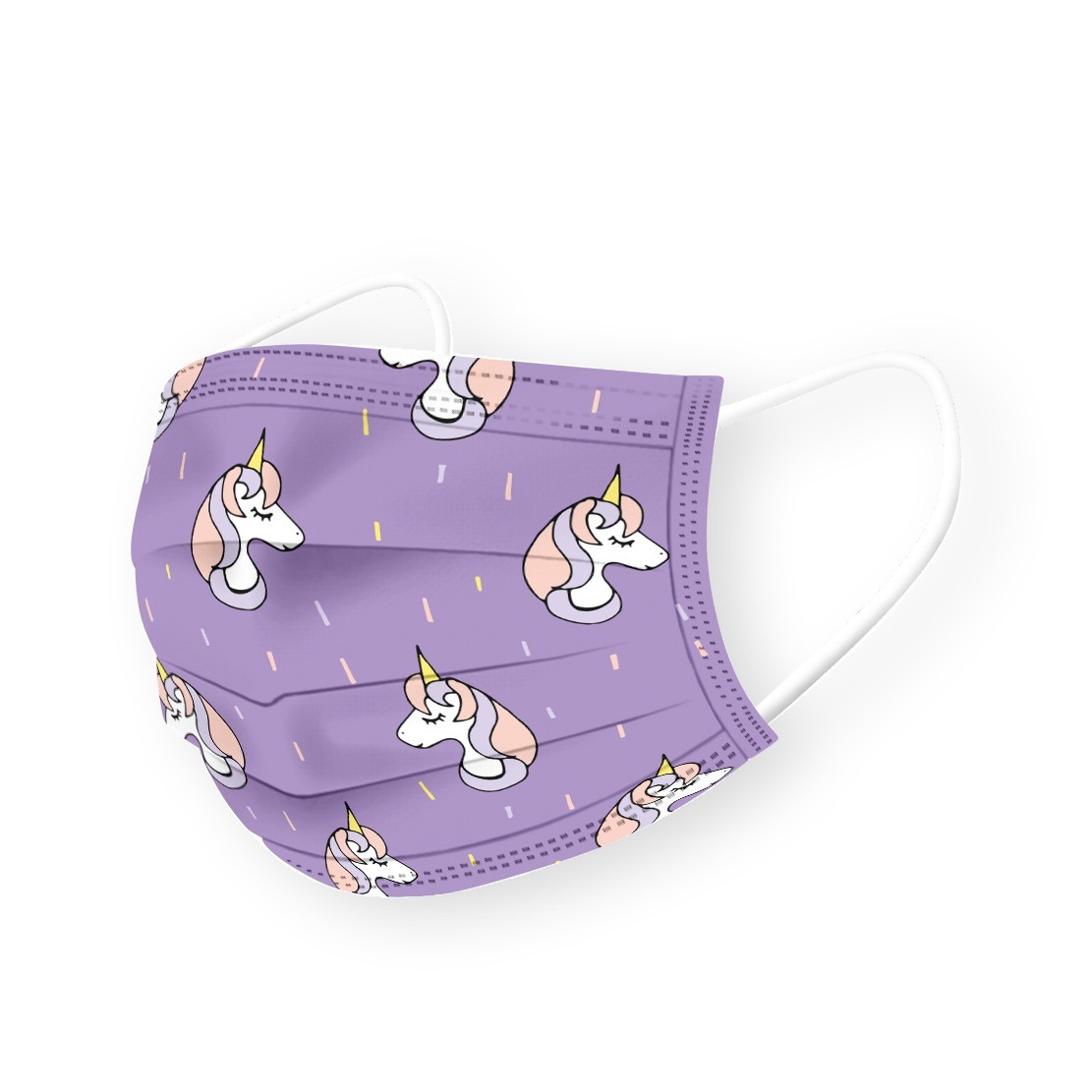  Mask Disposable For Kid Unicorn Patterned