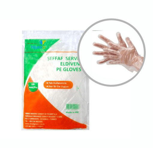 Gloves Pet Transparent 100 Pcs/Pack