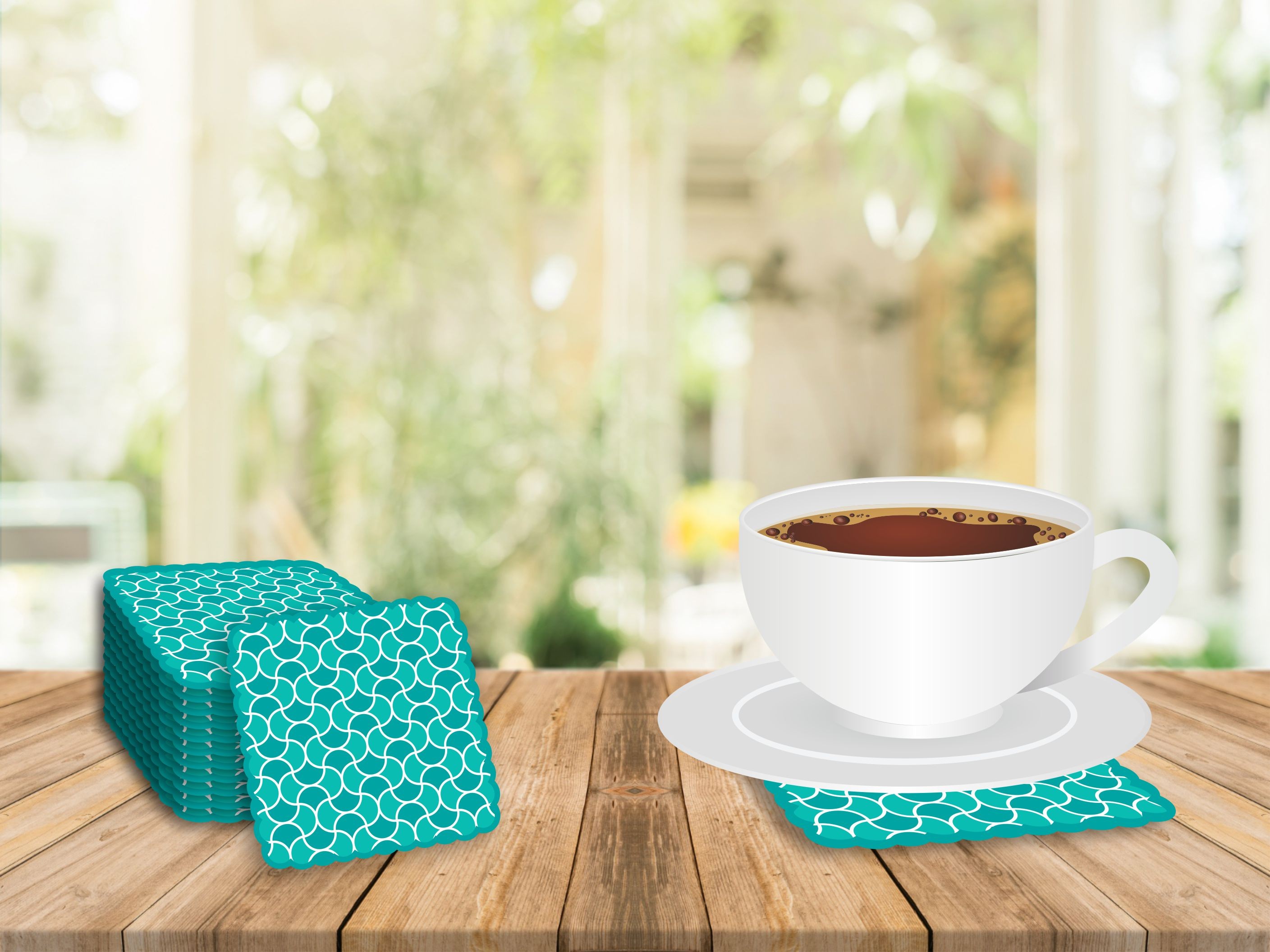 Disposable Square Pattern Coasters