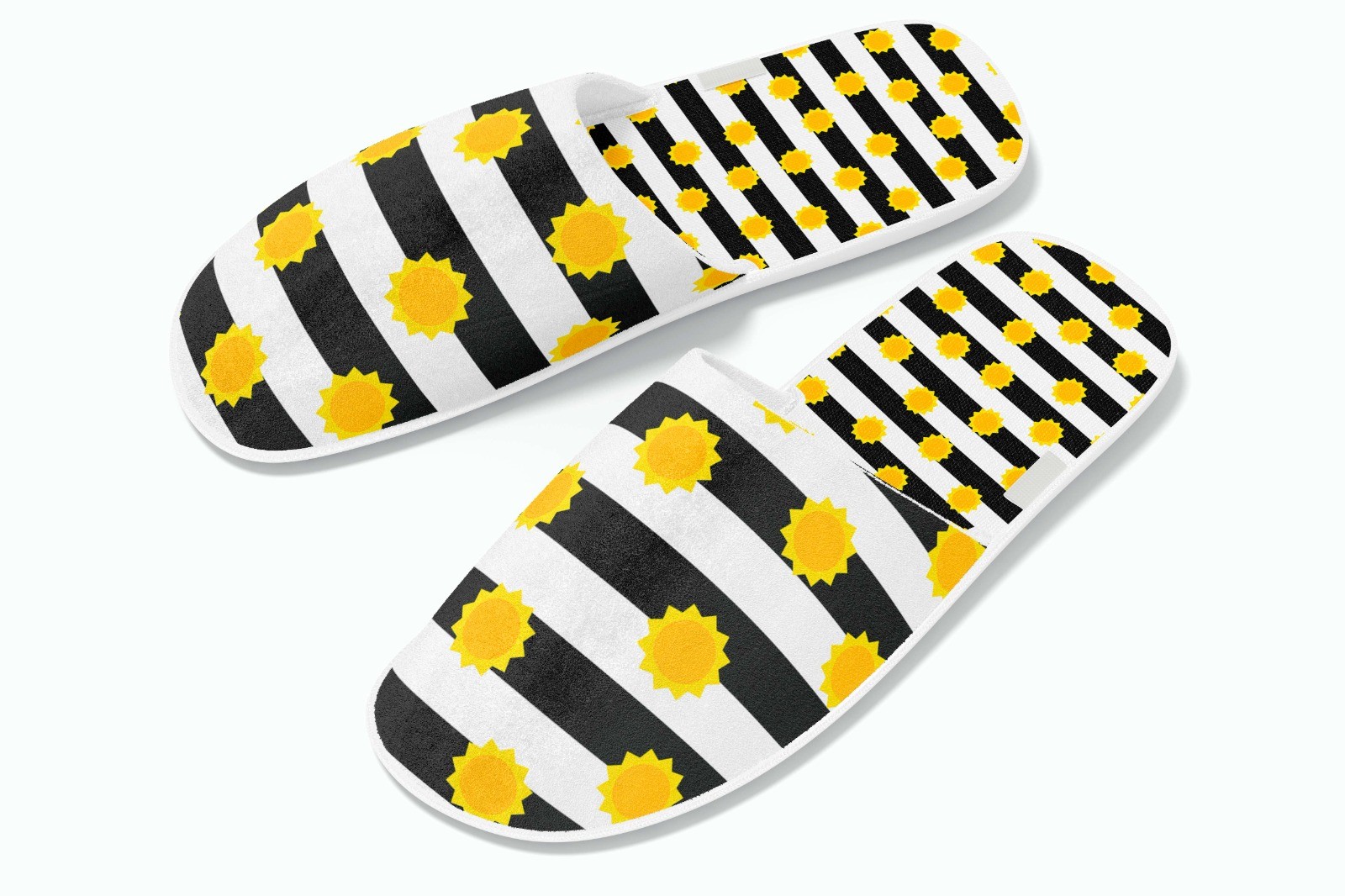 Sarfhan-Güneş Pattern Printed House Slippers