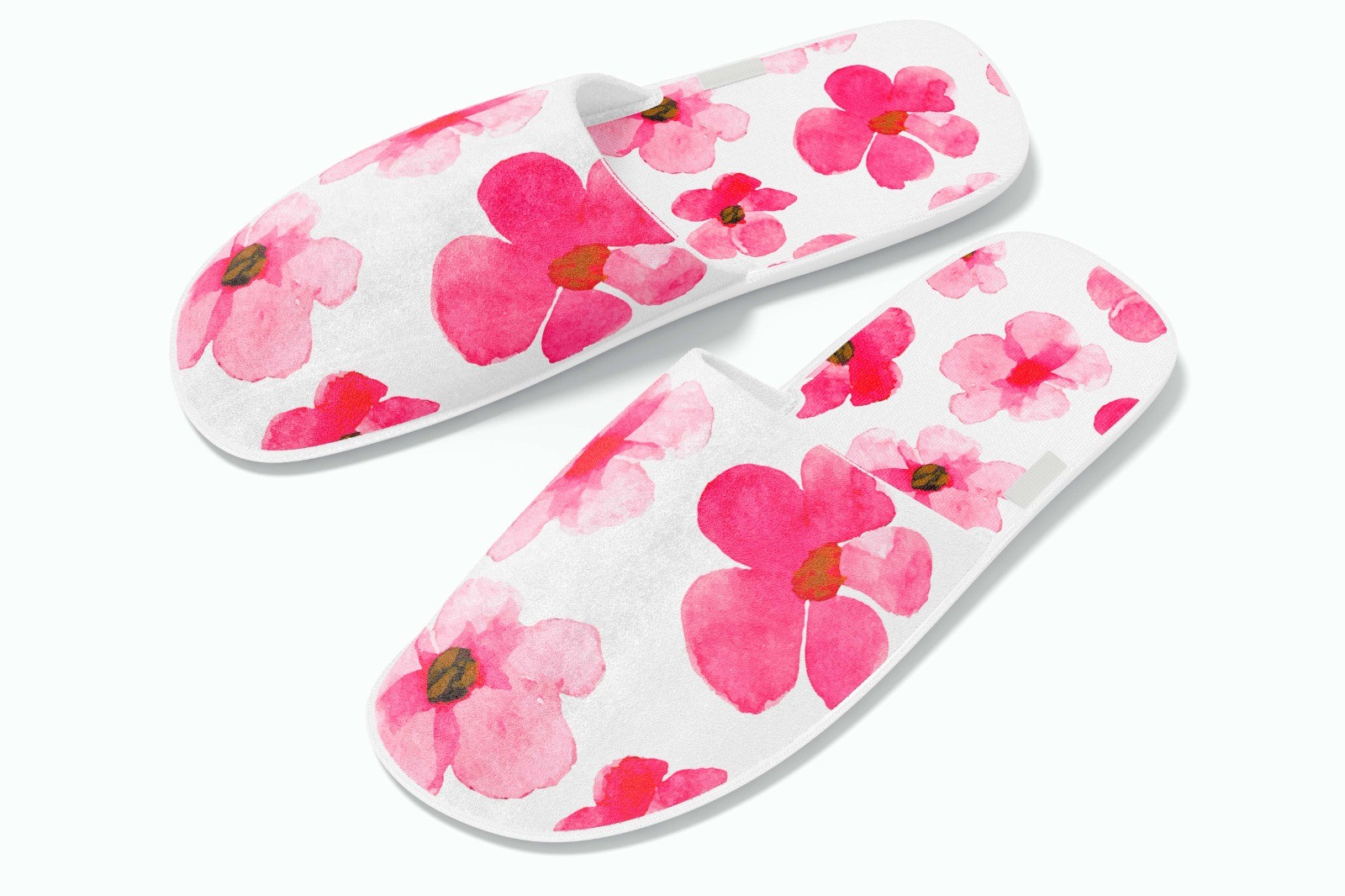 Pink Floral Printed House Slippers