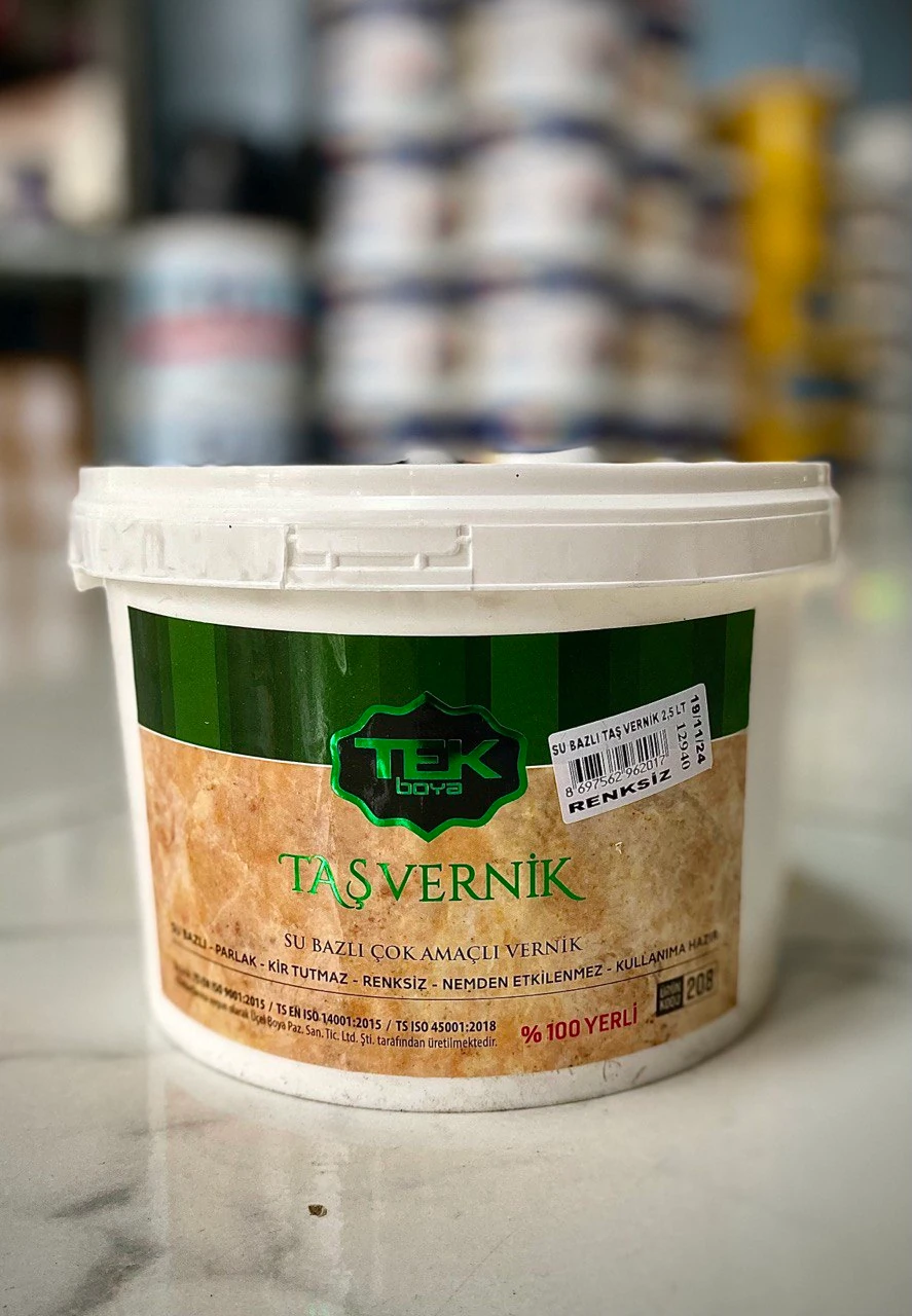 TEK Boya Su Bazlı Taş Vernik 