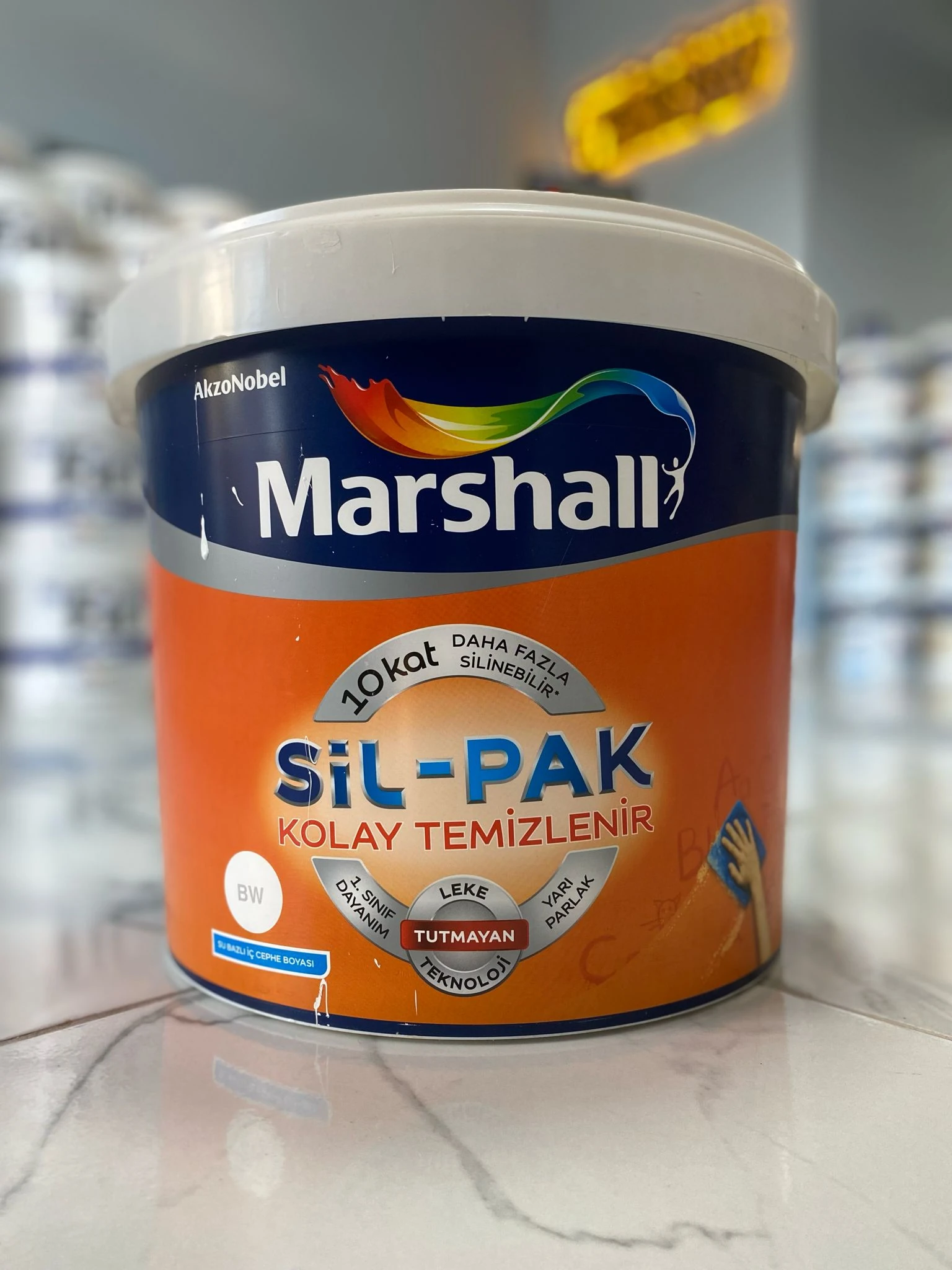 Marshall SİL PAK SİLİKONLU SİLİNEBİLİR VE YIKANABİLİR PARLAK BOYA