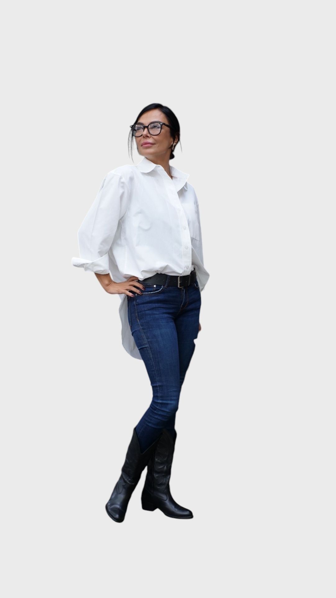 Oversize Beyaz Gömlek