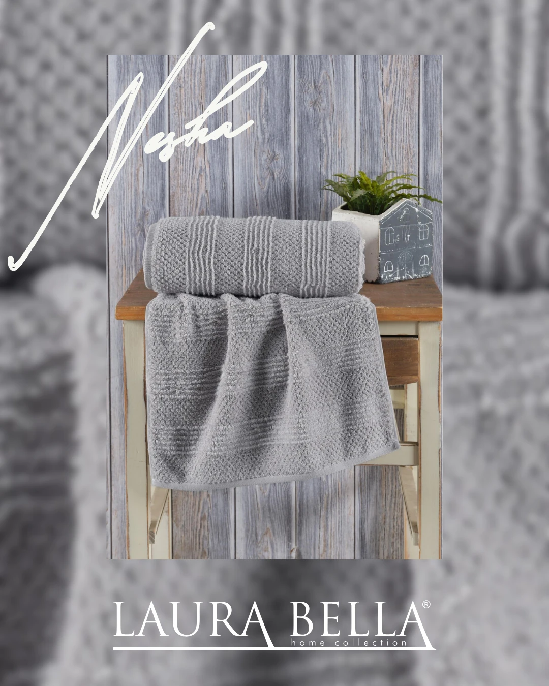 Laura Bella MicroCotton El Havlusu Nesha 50*90 Gri