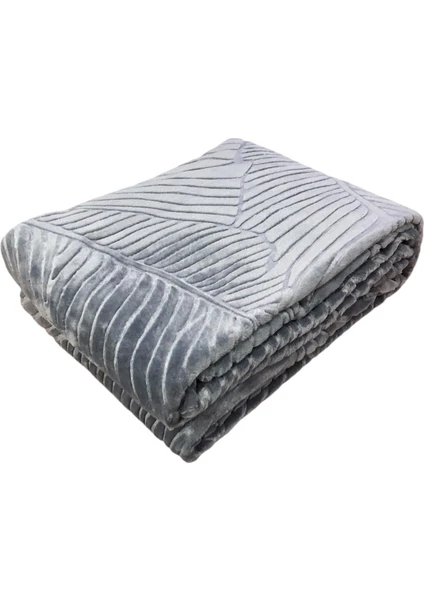 Dinarsu Romance Embos Çift Kişilik Battaniye 200x240 cm Antrasit