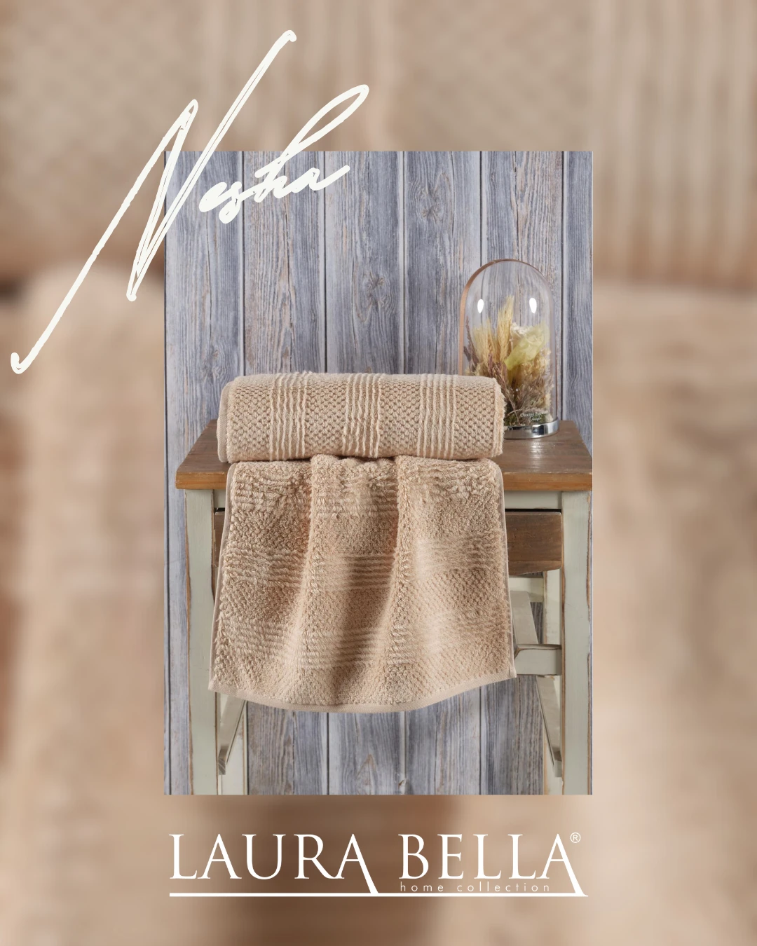 Laura Bella MicroCotton El Havlusu Nesha 50*90 Bej