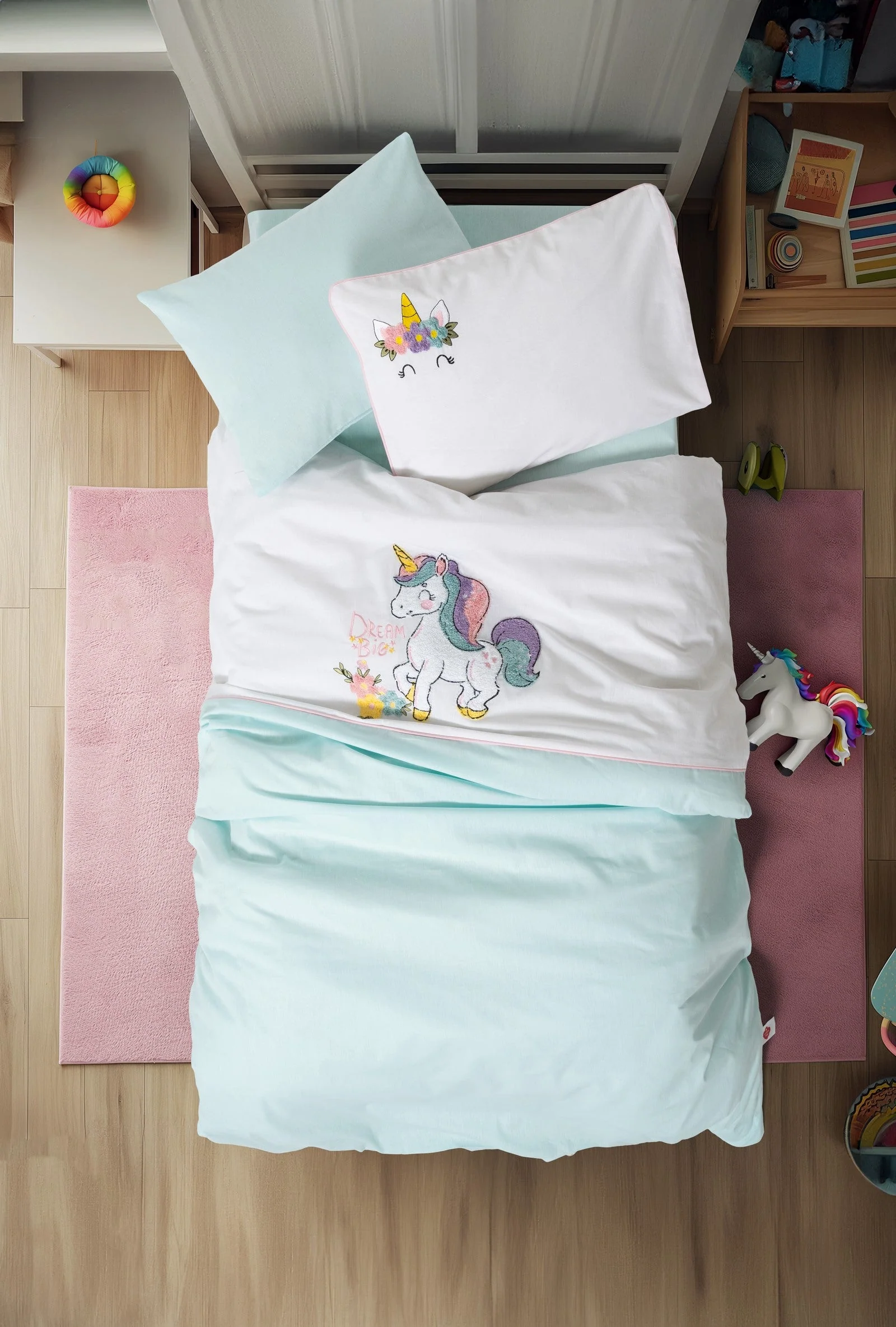 Punch Nakışlı Bebek Nevresim Takımı Dolly Mint