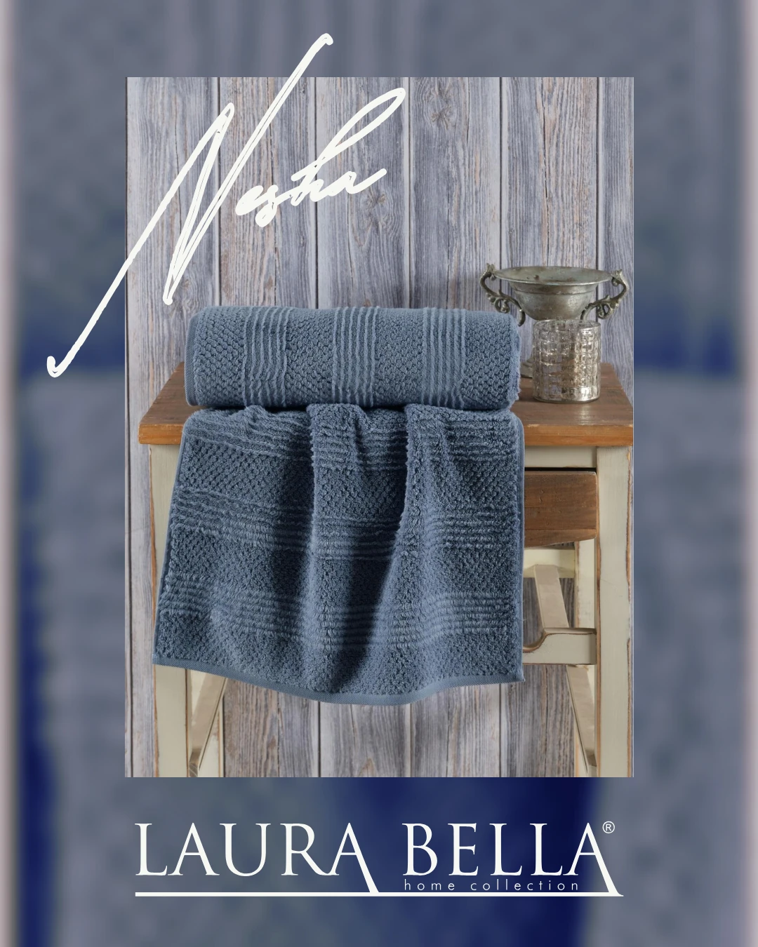 Laura Bella MicroCotton El Havlusu Nesha 50*90 Indigo
