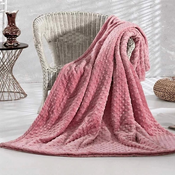 Merinos Pearl Tomurcuk Battaniye 200x220 Pembe