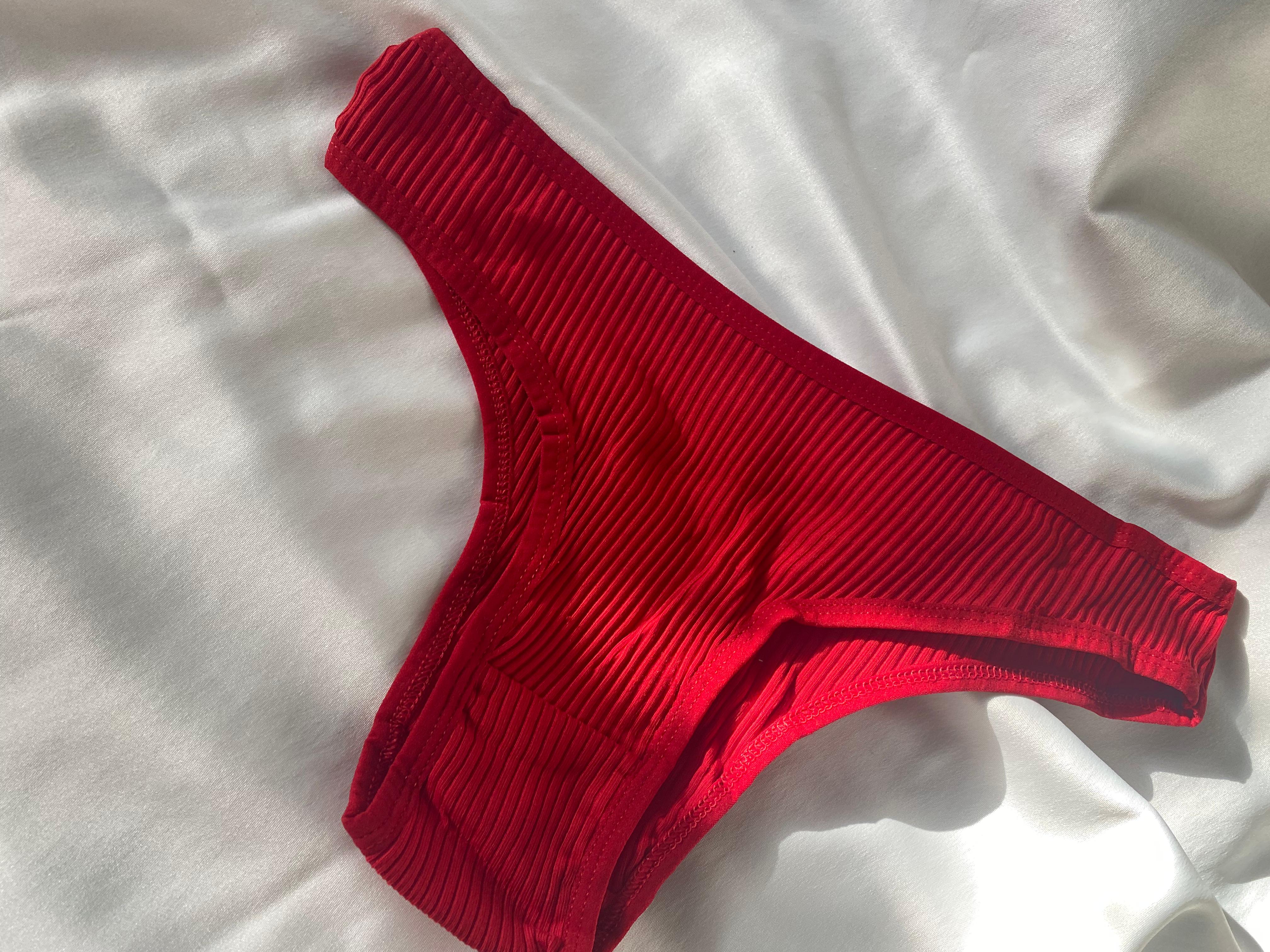 Privée Pure Cotton Kırmızı Balenli Sütyen Takımı