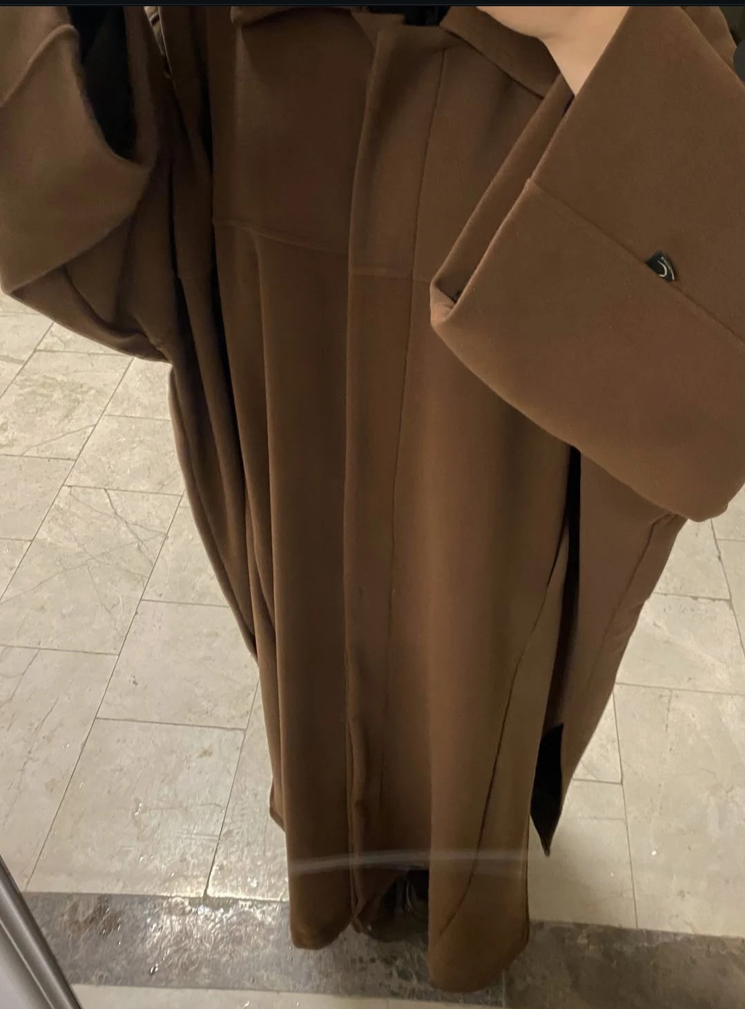 Kahverengi kaşe kaban