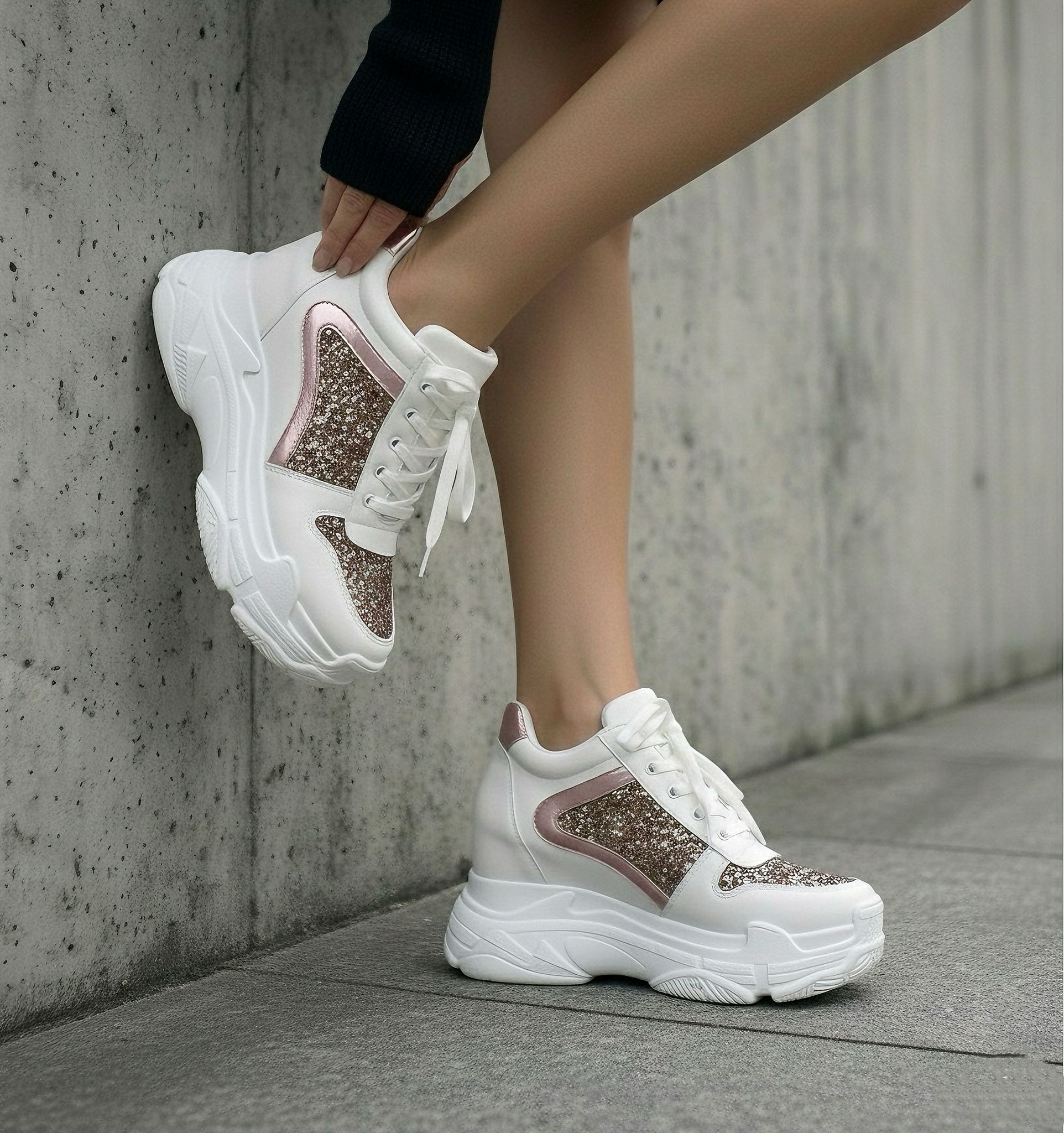 Glitterie Dolgu Spor Ayakkabı