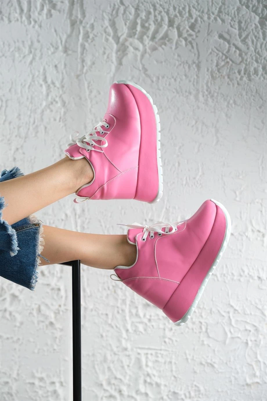 Modanizm Nola Gizli Topuklu Pembe Spor Ayakkabı