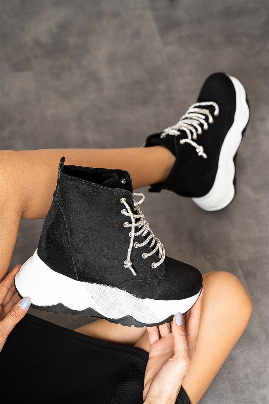 Modanizm Crosby Taşlı Süet Bot