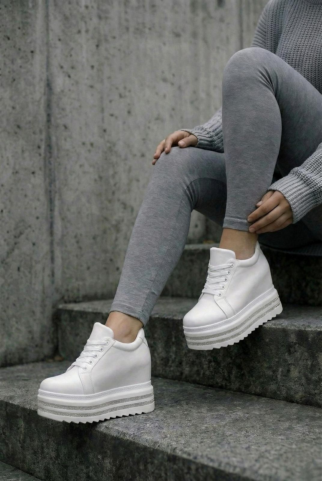 Modanizm Lien Beyaz Dolgu Spor Ayakkabı