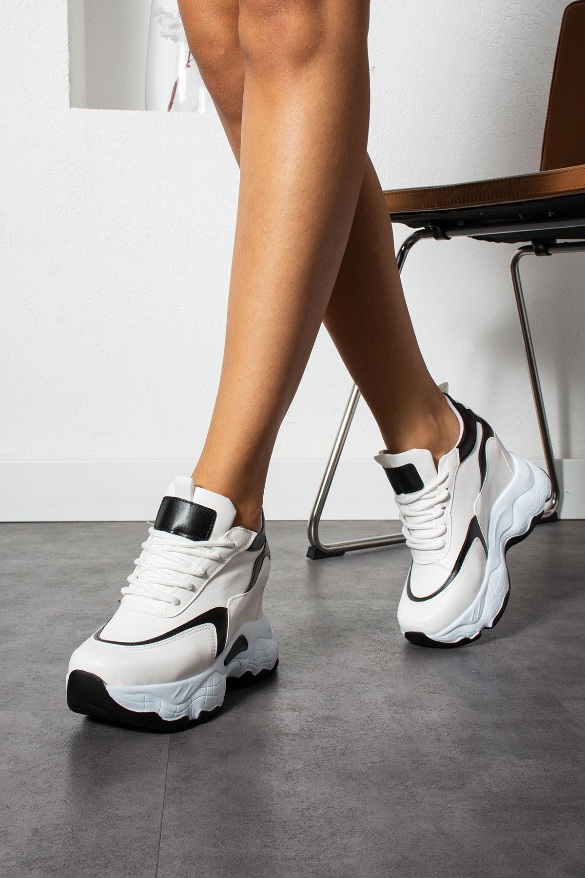 Modanizm Dean Gizli Topuklu Beyaz Spor Ayakkabı