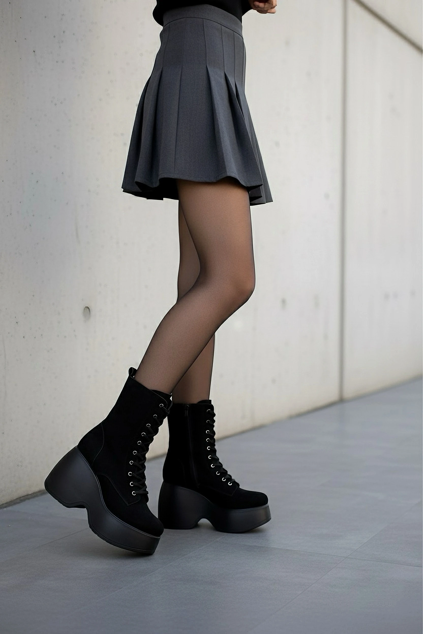 Modanizm Zasha Siyah Süet Bot