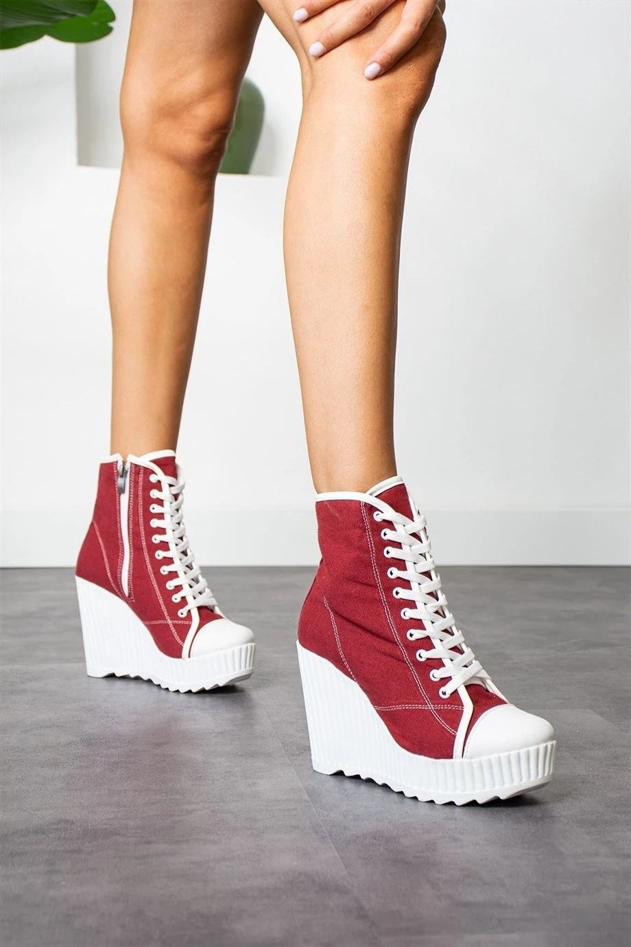 Lucca Bordo Dolgu Topuklu Bot