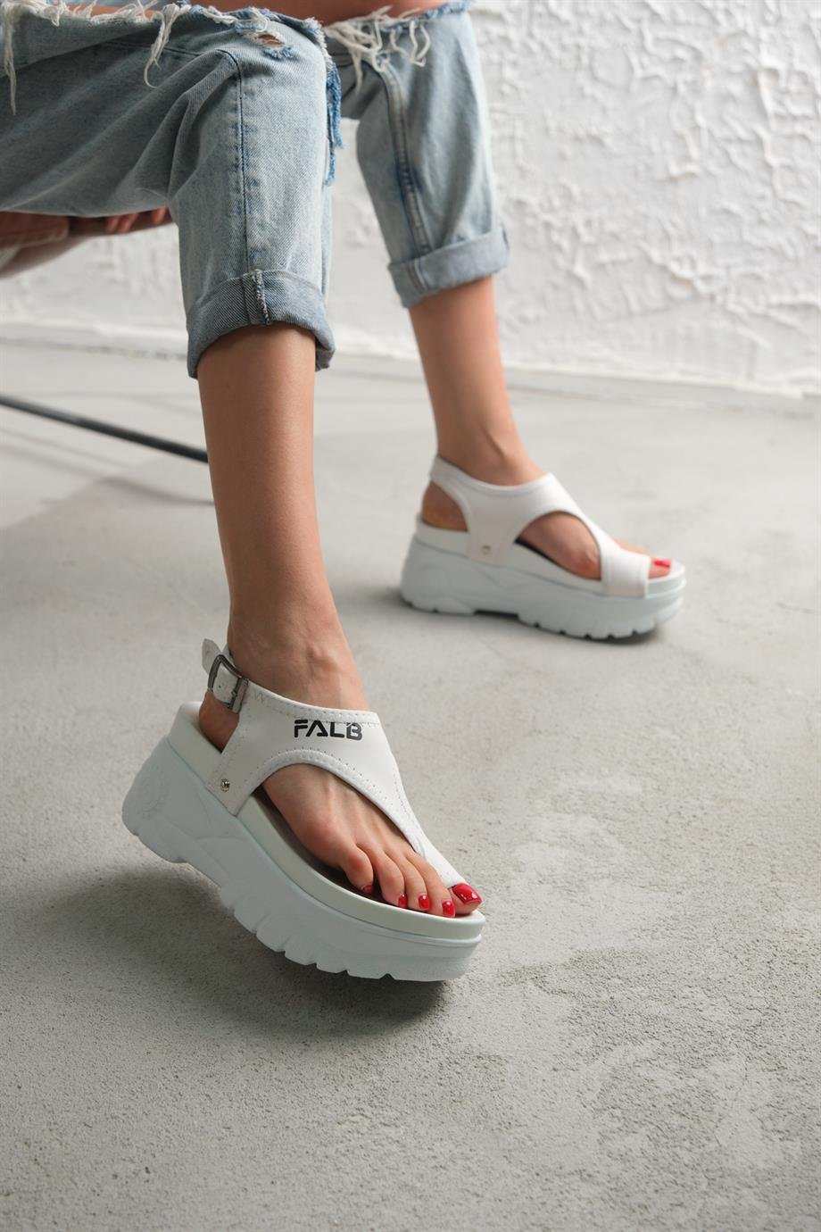 Modanizm Imex Beyaz Spor Sandalet