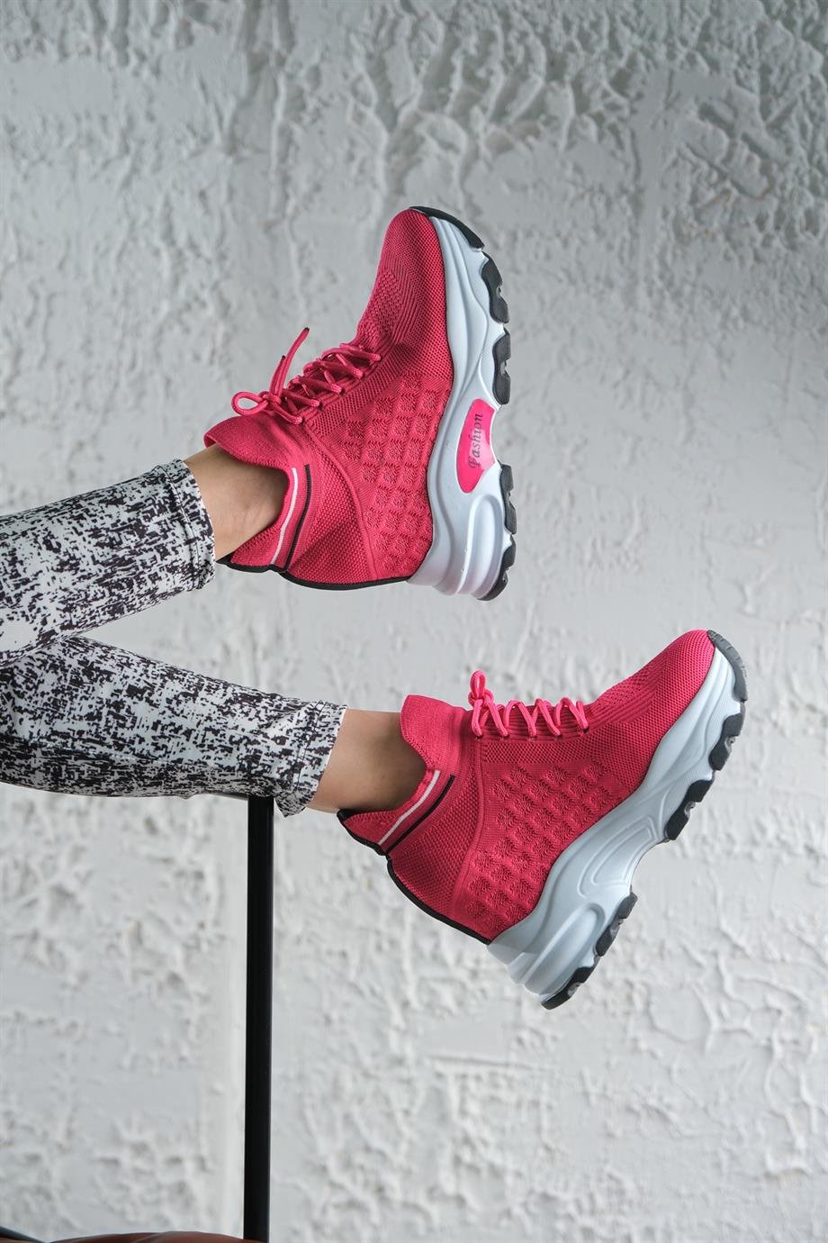 Modanizm Lunar Gizli Topuklu Fuşya Spor Ayakkabı