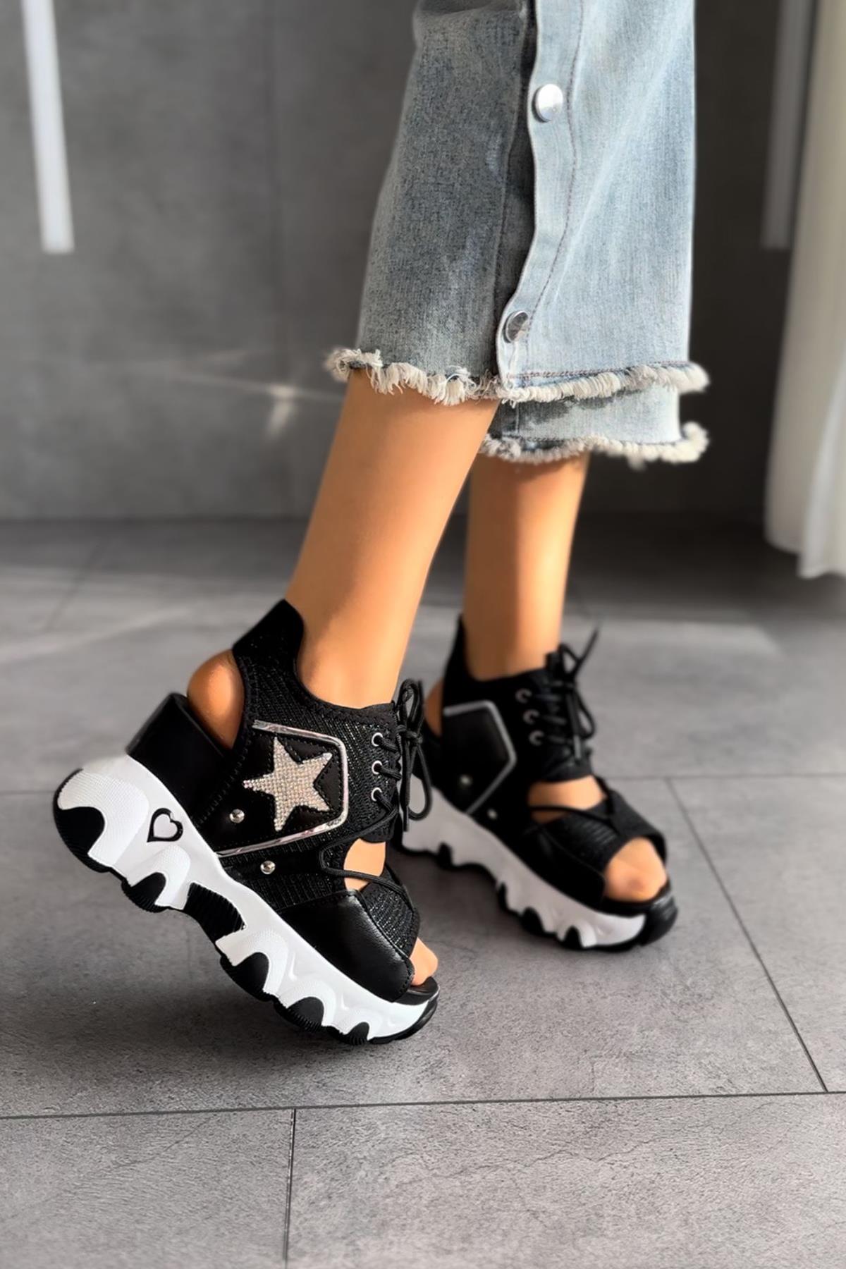Modanizm Shadow Siyah Spor Sandalet