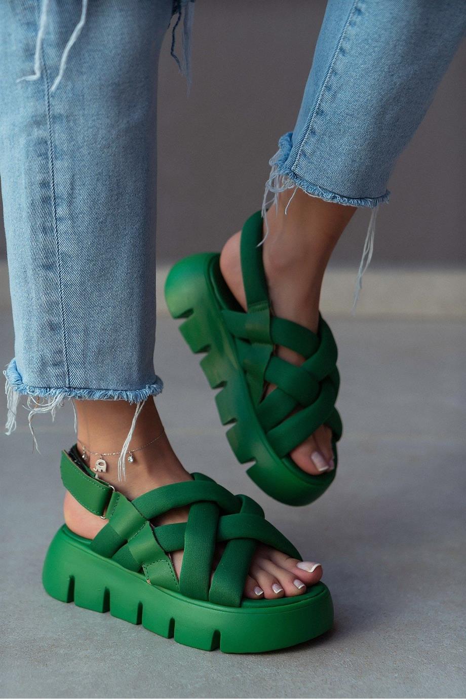 Modanizm Aphelia Yeşil Spor Sandalet