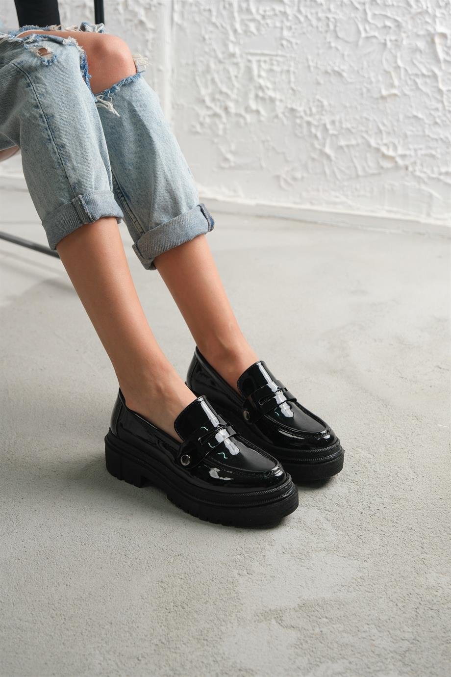 Modanizm Daiko Siyah Rugan Spor Ayakkabı