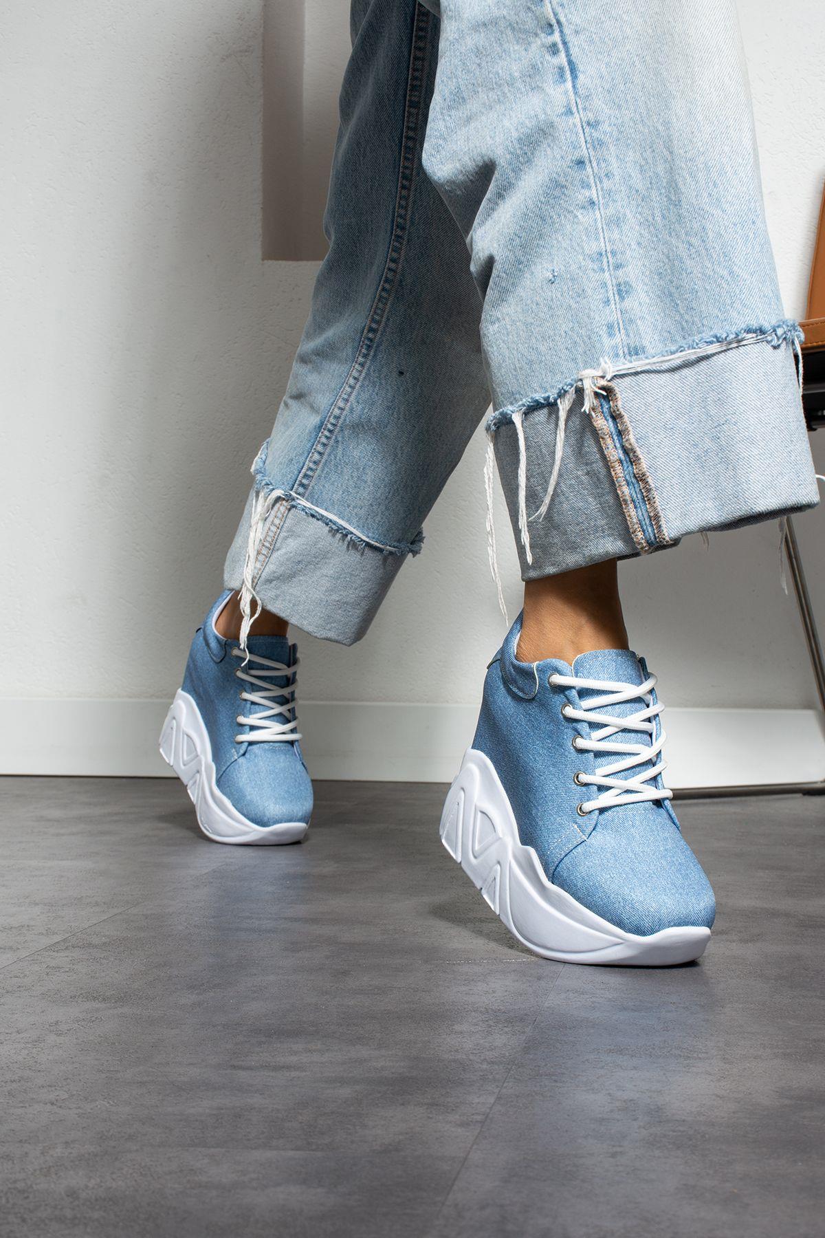 Modanizm Fellas Gizli Topuklu Kot Spor Ayakkabı