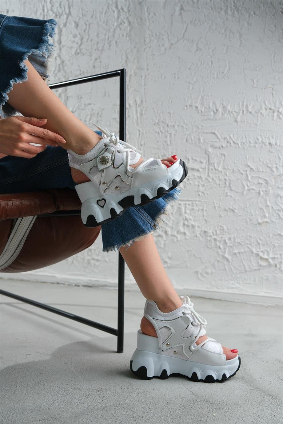 Modanizm Pravista Beyaz Spor Sandalet