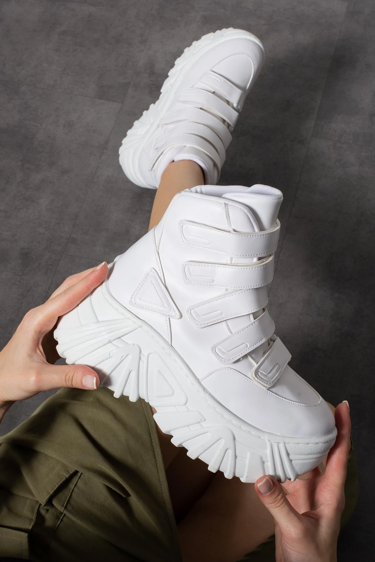 Modanizm Zoe Gizli Topuklu Beyaz Spor Ayakkabı