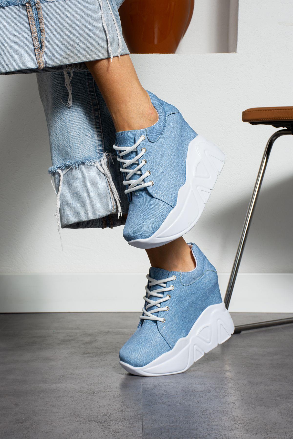 Modanizm Fellas Gizli Topuklu Kot Spor Ayakkabı