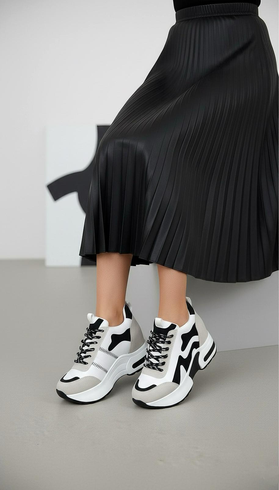 Modanizm Avlina Beyaz Gizli Topuklu Spor Ayakkabı