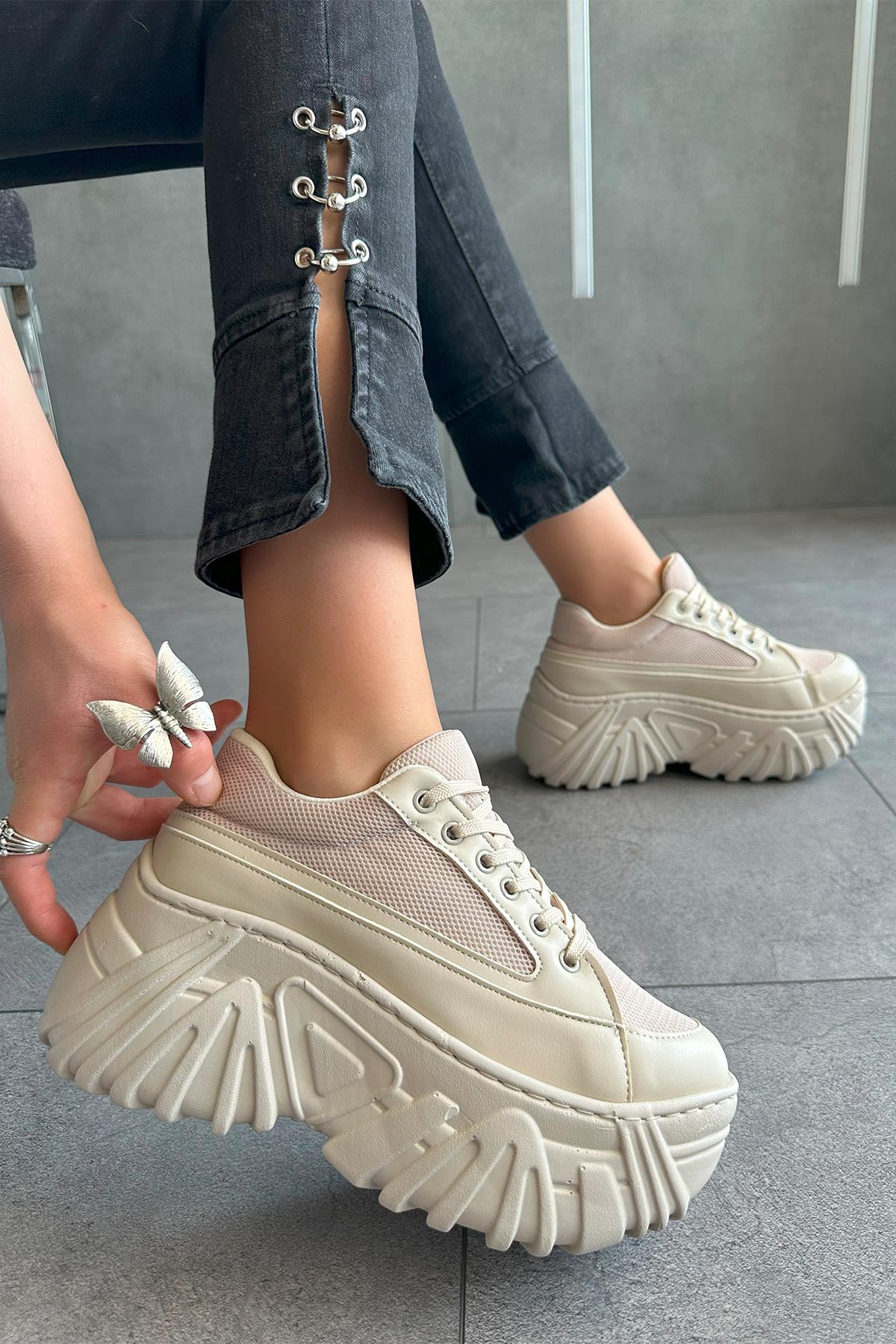 Modanizm Jessie Krem Spor Ayakkabı