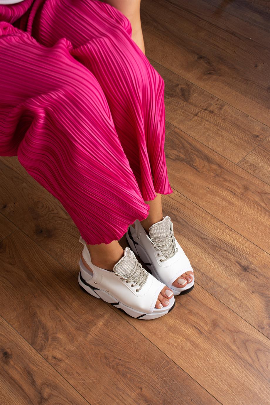 Modanizm Ruzenka Beyaz Spor Sandalet